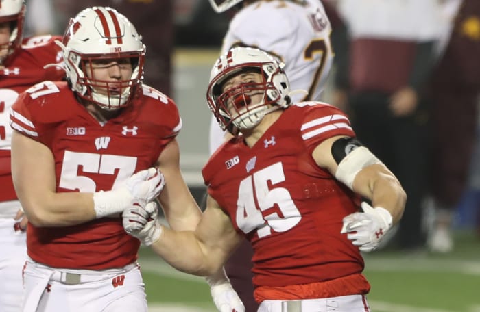 Leo Chenal is a productive, hard-nosed linebacker who serves as a leader on the Badgers' defense.